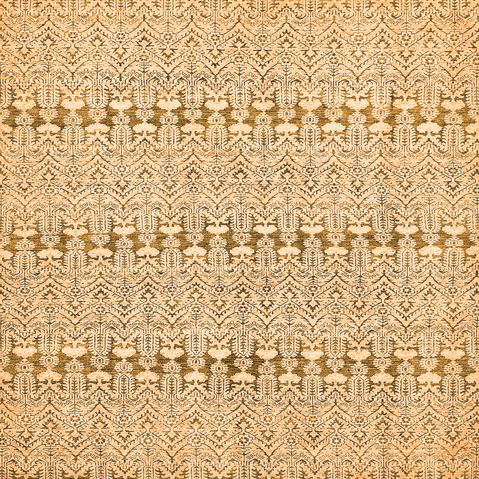 Square Abstract Orange Modern Rug, abs342org