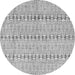 Round Abstract Gray Modern Rug, abs342gry