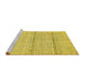 Sideview of Machine Washable Abstract Yellow Modern Rug, wshabs342yw