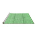 Sideview of Machine Washable Abstract Emerald Green Modern Area Rugs, wshabs342emgrn