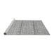 Sideview of Machine Washable Abstract Gray Modern Rug, wshabs342gry