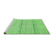 Sideview of Machine Washable Abstract Green Modern Area Rugs, wshabs342grn