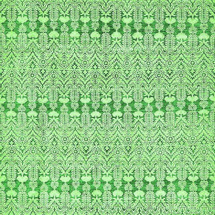 Machine Washable Abstract Green Modern Area Rugs, wshabs342grn