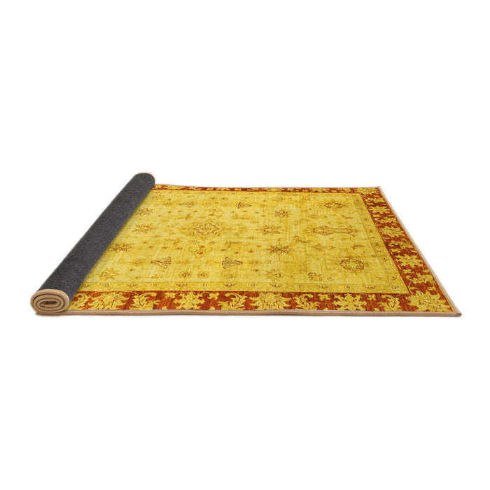 Sideview of Abstract Yellow Modern Rug, abs3430yw
