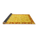 Sideview of Abstract Yellow Modern Rug, abs3430yw