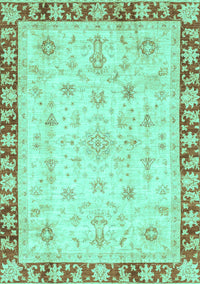 Abstract Turquoise Modern Rug, abs3430turq