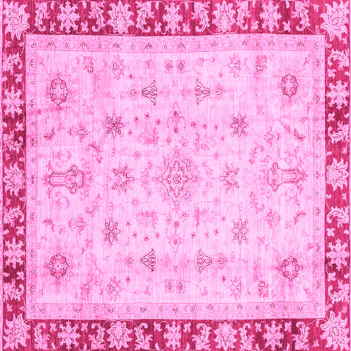 Square Abstract Pink Modern Rug, abs3430pnk
