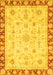 Abstract Yellow Modern Rug, abs3430yw