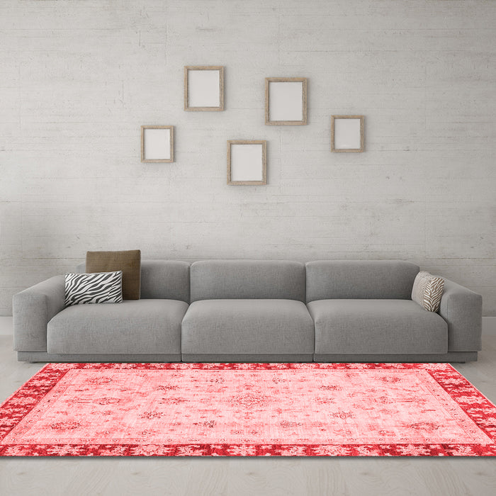Modern Red Washable Rugs