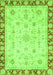 Machine Washable Abstract Green Modern Area Rugs, wshabs3430grn