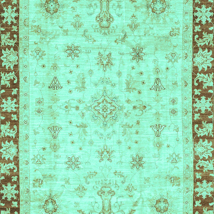 Machine Washable Abstract Turquoise Modern Area Rugs, wshabs3430turq
