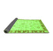 Sideview of Abstract Green Modern Rug, abs3430grn