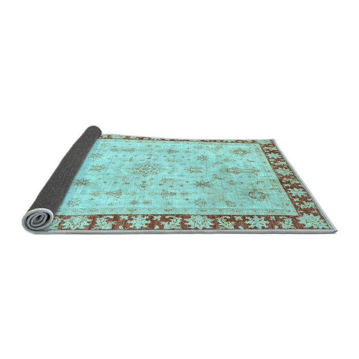 Sideview of Abstract Light Blue Modern Rug, abs3430lblu