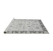 Sideview of Machine Washable Abstract Gray Modern Rug, wshabs3430gry