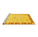 Sideview of Machine Washable Abstract Yellow Modern Rug, wshabs3430yw