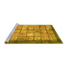 Sideview of Machine Washable Abstract Yellow Modern Rug, wshabs3431yw