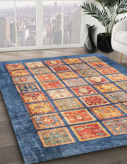 Abstract Purple Modern Rug in Family Room, abs3431