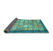 Sideview of Abstract Turquoise Modern Rug, abs3431turq