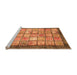 Sideview of Machine Washable Abstract Orange Modern Area Rugs, wshabs3431org