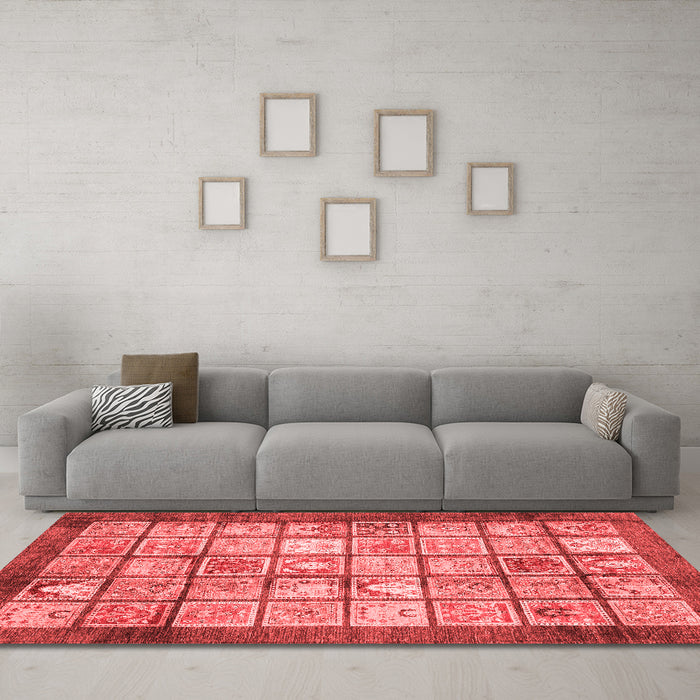 Modern Red Washable Rugs