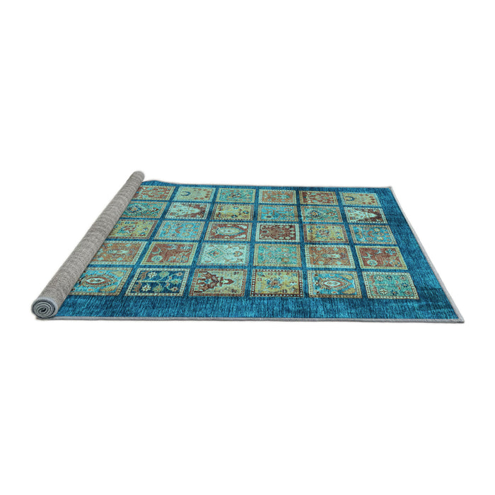 Sideview of Machine Washable Abstract Light Blue Modern Rug, wshabs3431lblu