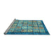 Sideview of Machine Washable Abstract Light Blue Modern Rug, wshabs3431lblu