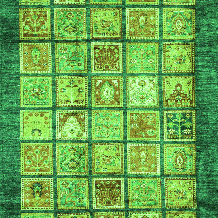 Abstract Green Modern Rug, abs3431grn