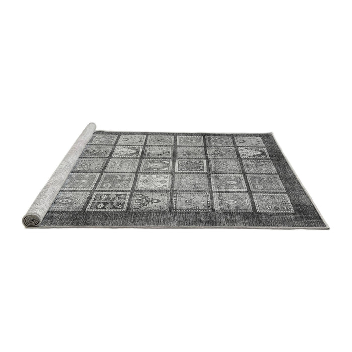Sideview of Machine Washable Abstract Gray Modern Rug, wshabs3431gry