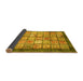 Sideview of Abstract Yellow Modern Rug, abs3431yw