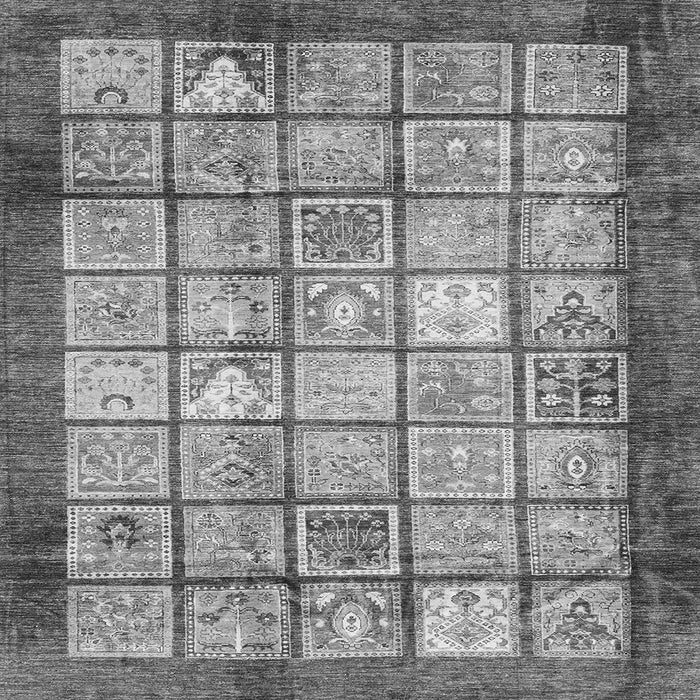 Square Machine Washable Abstract Gray Modern Rug, wshabs3431gry