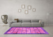 Machine Washable Abstract Pink Modern Rug in a Living Room, wshabs3431pnk