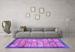 Machine Washable Abstract Purple Modern Area Rugs in a Living Room, wshabs3431pur