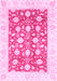 Machine Washable Oriental Pink Traditional Rug, wshabs3432pnk