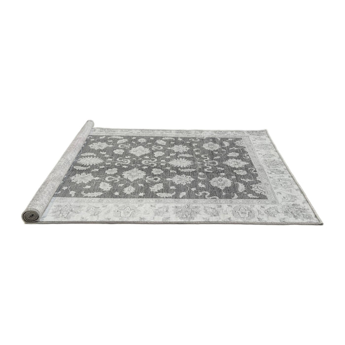 Sideview of Machine Washable Oriental Gray Traditional Rug, wshabs3432gry