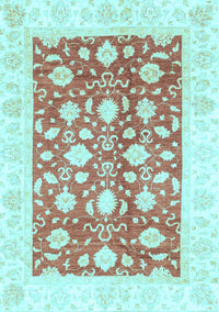 Oriental Light Blue Traditional Rug, abs3432lblu