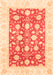 Machine Washable Oriental Orange Traditional Area Rugs, wshabs3432org