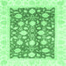 Square Oriental Emerald Green Traditional Rug, abs3432emgrn