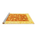 Sideview of Machine Washable Oriental Yellow Traditional Rug, wshabs3432yw