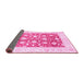 Sideview of Oriental Pink Traditional Rug, abs3432pnk
