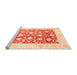 Sideview of Machine Washable Oriental Orange Traditional Area Rugs, wshabs3432org