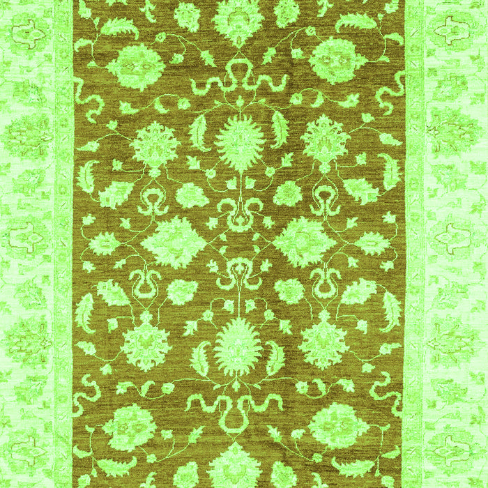 Machine Washable Oriental Green Traditional Area Rugs, wshabs3432grn