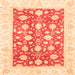 Square Machine Washable Oriental Orange Traditional Area Rugs, wshabs3432org