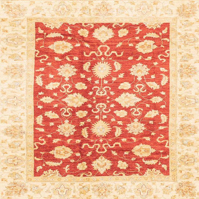 Square Abstract Sun Yellow Oriental Rug, abs3432