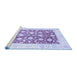 Sideview of Machine Washable Oriental Blue Traditional Rug, wshabs3432blu