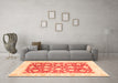 Machine Washable Oriental Orange Traditional Area Rugs in a Living Room, wshabs3432org