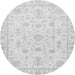 Round Oriental Gray Traditional Rug, abs3433gry