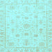 Square Oriental Light Blue Traditional Rug, abs3433lblu