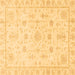 Square Oriental Brown Traditional Rug, abs3433brn