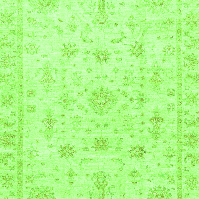 Machine Washable Oriental Green Traditional Area Rugs, wshabs3433grn