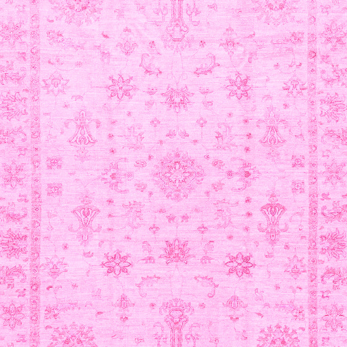 Machine Washable Oriental Pink Traditional Rug, wshabs3433pnk
